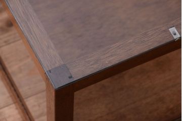 アンティーク家具　和製アンティーク　古い木のシンプルな卓上ローガラスケース(ショーケース)