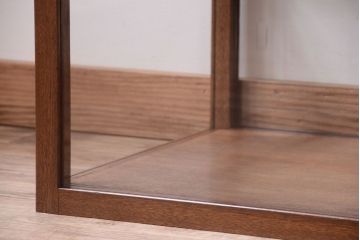 アンティーク家具　和製アンティーク　古い木のシンプルな卓上ローガラスケース(ショーケース)