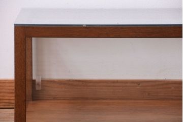 アンティーク家具　和製アンティーク　古い木のシンプルな卓上ローガラスケース(ショーケース)