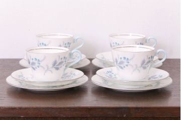 イギリスビンテージ　AYNSLEY(エインズレイ)　Las Palmas(ラス・パルマス)　トリオ4客セット(洋食器)(2)