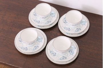 イギリスビンテージ　AYNSLEY(エインズレイ)　Las Palmas(ラス・パルマス)　トリオ4客セット(洋食器)(2)
