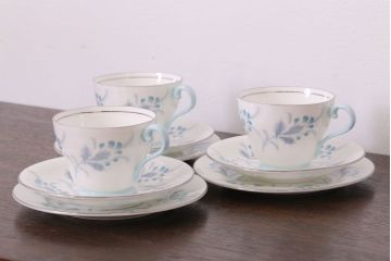 イギリスビンテージ　AYNSLEY(エインズレイ)　Las Palmas(ラス・パルマス)　トリオ3客セット(洋食器)