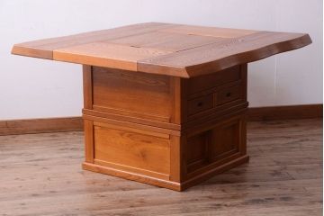 中古　欅材の囲炉裏テーブル(ダイニングテーブル)