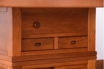 中古　欅材の囲炉裏テーブル(ダイニングテーブル)