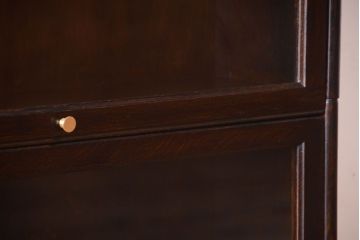 アンティーク家具　イギリスアンティーク　オーク材のスタッキングブックケース(本箱)