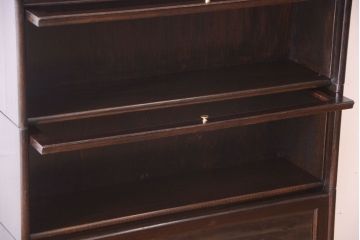 アンティーク家具　イギリスアンティーク　オーク材のスタッキングブックケース(本箱)