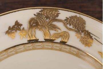 オールドノリタケ 英国輸出 マルキ アンティーク金彩プレート3枚セット(洋食器)(1)