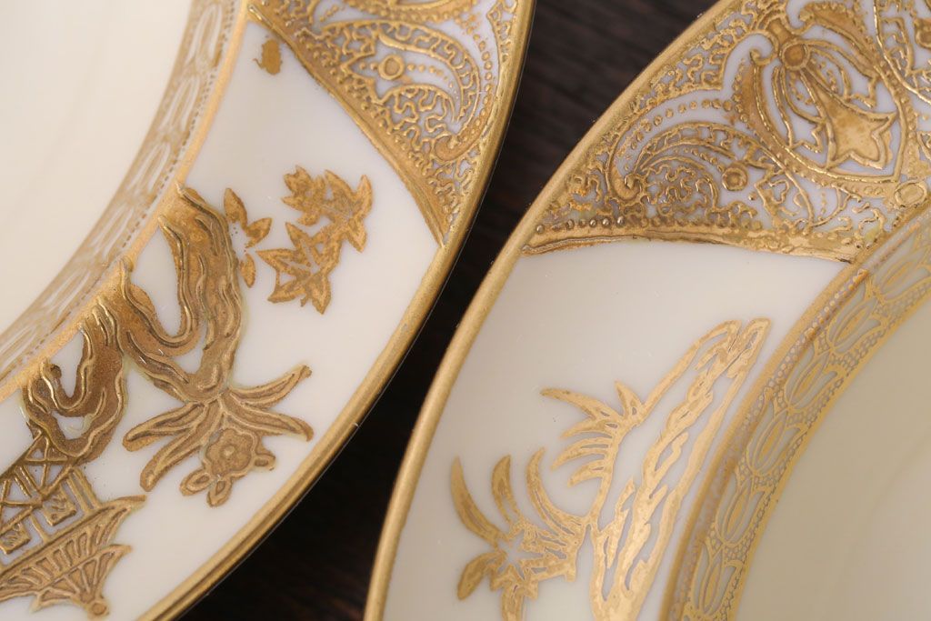 アンティーク金彩プレート 3枚セット