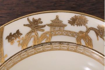 オールドノリタケ 英国輸出 マルキ アンティーク金彩プレート3枚セット(洋食器)(2)