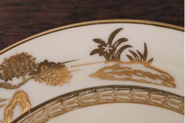 オールドノリタケ 英国輸出 マルキ アンティーク金彩プレート3枚セット(洋食器)(2)