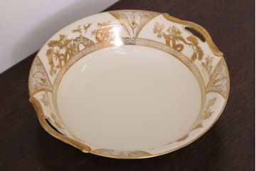 オールドノリタケ 英国輸出品 マルキ アンティーク金彩深皿(洋食器)