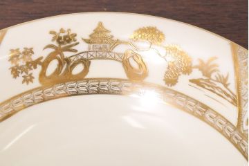 オールドノリタケ 英国輸出品 マルキ アンティーク金彩深皿(洋食器)