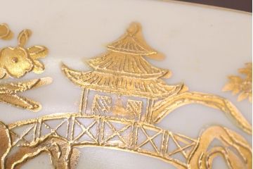 オールドノリタケ 英国輸出品 マルキ アンティーク金彩深皿(洋食器)