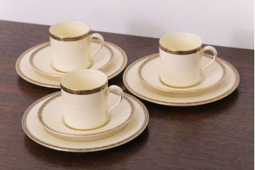 イギリスビンテージ　minton(ミントン) ST James(セントジェームズ)　トリオ3客セット(洋食器)(1)
