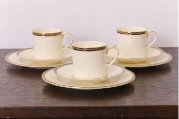 イギリスビンテージ　minton(ミントン) ST James(セントジェームズ)　トリオ3客セット(洋食器)(1)