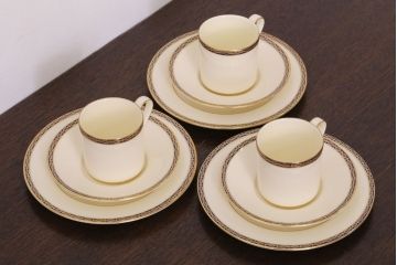 イギリスビンテージ　minton(ミントン) ST James(セントジェームズ)　トリオ3客セット(洋食器)(1)