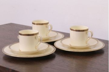 イギリスビンテージ　minton(ミントン) ST James(セントジェームズ)　トリオ3客セット(洋食器)(1)