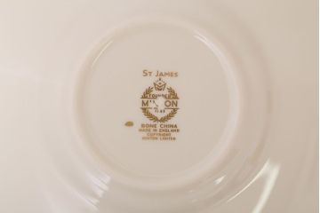 イギリスビンテージ　minton(ミントン) ST James(セントジェームズ)　トリオ3客セット(洋食器)(1)
