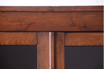 レトロ家具　和製アンティーク　古い木のレトロな重ね戸棚(収納棚)