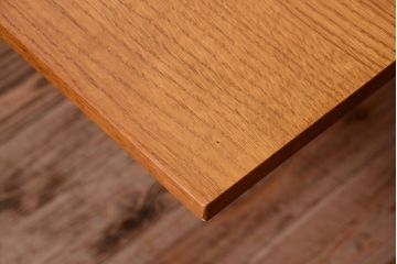 ヴィンテージ家具　フランスビンテージ　パーケット天板　オーク材　猫脚のダイニングテーブル(エクステンションテーブル)