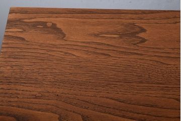 レトロ家具　昭和レトロ　天板栗材!古い木のシンプルな平机(デスク・作業台)
