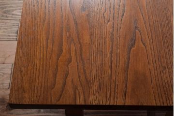 レトロ家具　昭和レトロ　天板栗材!古い木のシンプルな平机(デスク・作業台)