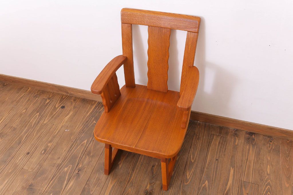 早い者勝ち！欅(けやき)収納式回転椅子/スツール/和家具/アンティーク/唐木家具 早い者勝ち！欅(けやき)収納式回転椅子/スツール/和家具