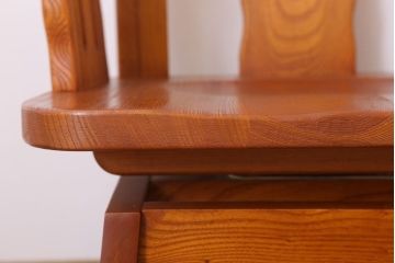 中古　欅材の回転椅子(回転イス)(2)