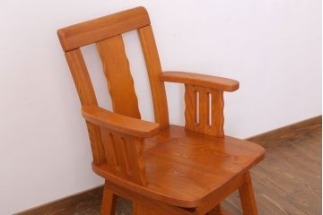 中古　欅の回転椅子(回転イス)(1)