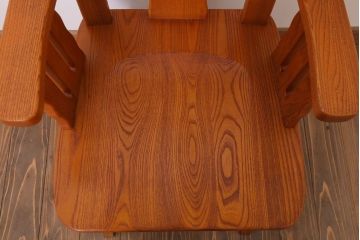 中古　欅の回転椅子(回転イス)(1)