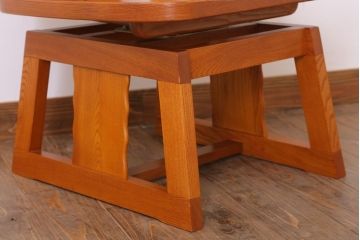 中古　欅の回転椅子(回転イス)(1)