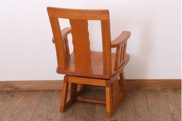 中古　欅の回転椅子(回転イス)(1)