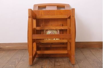 中古　欅の回転椅子(回転イス)(1)