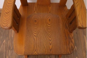 中古　欅の回転椅子(回転イス)(2)