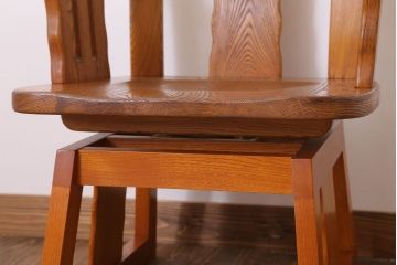 中古　欅の回転椅子(回転イス)(2)