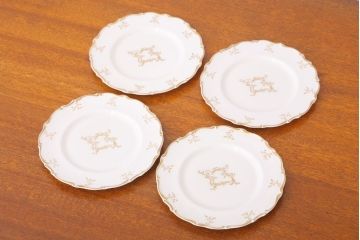 イギリスビンテージ　 ROYAL DOULTON(ロイヤルドルトン)　monteigne　デザートプレート4枚セット(洋食器)(2)