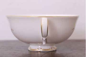 イギリスビンテージ　 ROYAL DOULTON(ロイヤルドルトン)　monteigne　スープカップトリオ4客セット(洋食器)