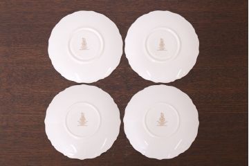 イギリスビンテージ　 ROYAL DOULTON(ロイヤルドルトン)　monteigne　スープカップトリオ4客セット(洋食器)