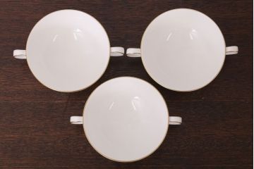 イギリスビンテージ　 ROYAL DOULTON(ロイヤルドルトン)　monteigne　スープカップトリオ3客セット(洋食器)