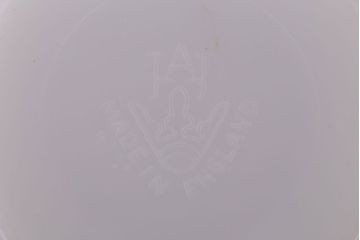 イギリスビンテージ　JAJ　パイレックス　June Rose(ジューン ローズ)シリーズ　ミルクガラスのカップ&ソーサー2客セット(洋食器)
