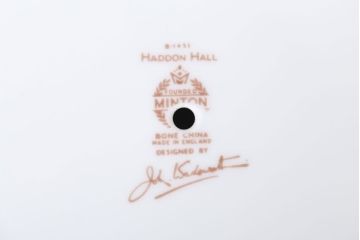 アンティーク雑貨　イギリスMINTON(ミントン)　Haddon Hall(ハドンホール)　3段ケーキスタンド