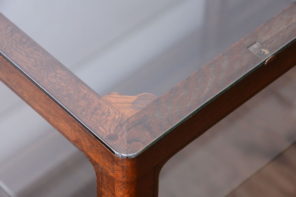 アンティーク家具　和製アンティーク　上品な古い木のガラスケース(ショーケース)