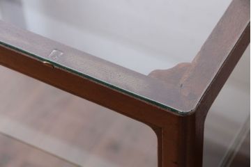 アンティーク家具　和製アンティーク　上品な古い木のガラスケース(ショーケース)