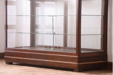 アンティーク家具　和製アンティーク　上品な古い木のガラスケース(ショーケース)