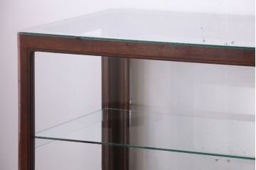 アンティーク家具　和製アンティーク　上品な古い木のガラスケース(ショーケース)