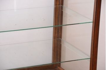 アンティーク家具　和製アンティーク　上品な古い木のガラスケース(ショーケース)