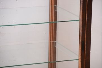 アンティーク家具　和製アンティーク　上品な古い木のガラスケース(ショーケース)
