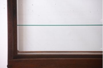 アンティーク家具　和製アンティーク　上品な古い木のガラスケース(ショーケース)