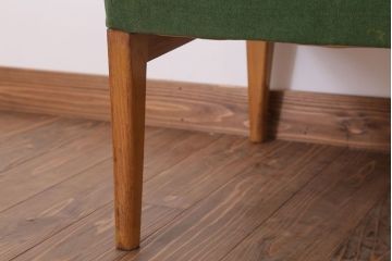 アンティーク家具 和製アンティーク オリジナル座面のナラ材アームチェア(1)