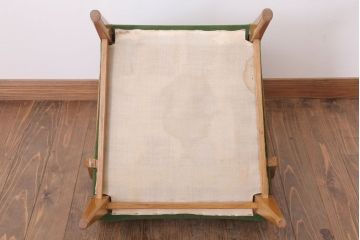 アンティーク家具 和製アンティーク オリジナル座面のナラ材アームチェア(1)